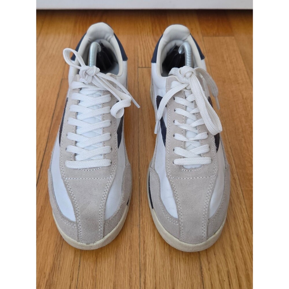 Tretorn Rawlins 8M White Navy Suede Leather Lace Up Casual Sneakers